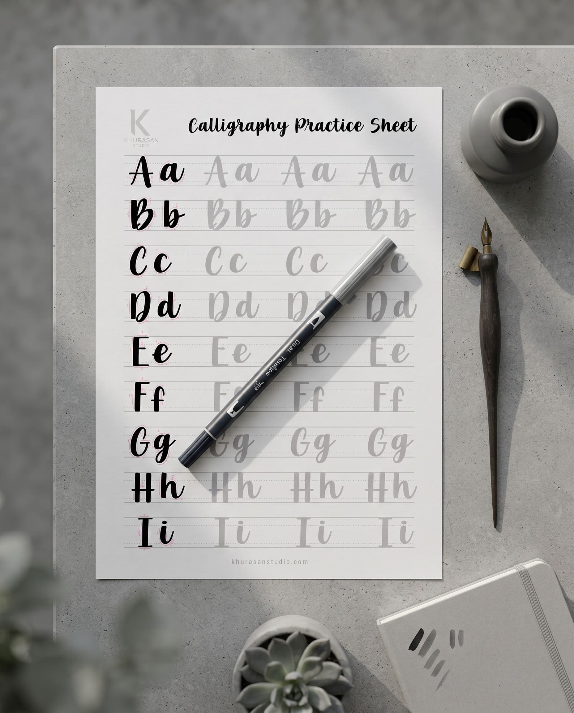 Free Printable Calligraphy Practice Sheet